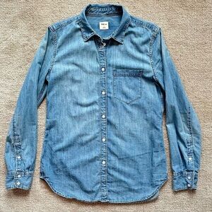 GAP Light Blue Denim Button-Down Shirt